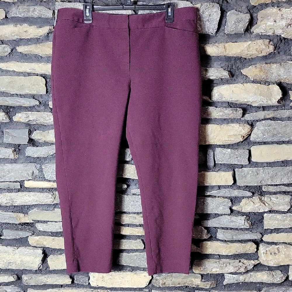 Liz Claiborne Emma Wowen's Maroon Chinos Size 16